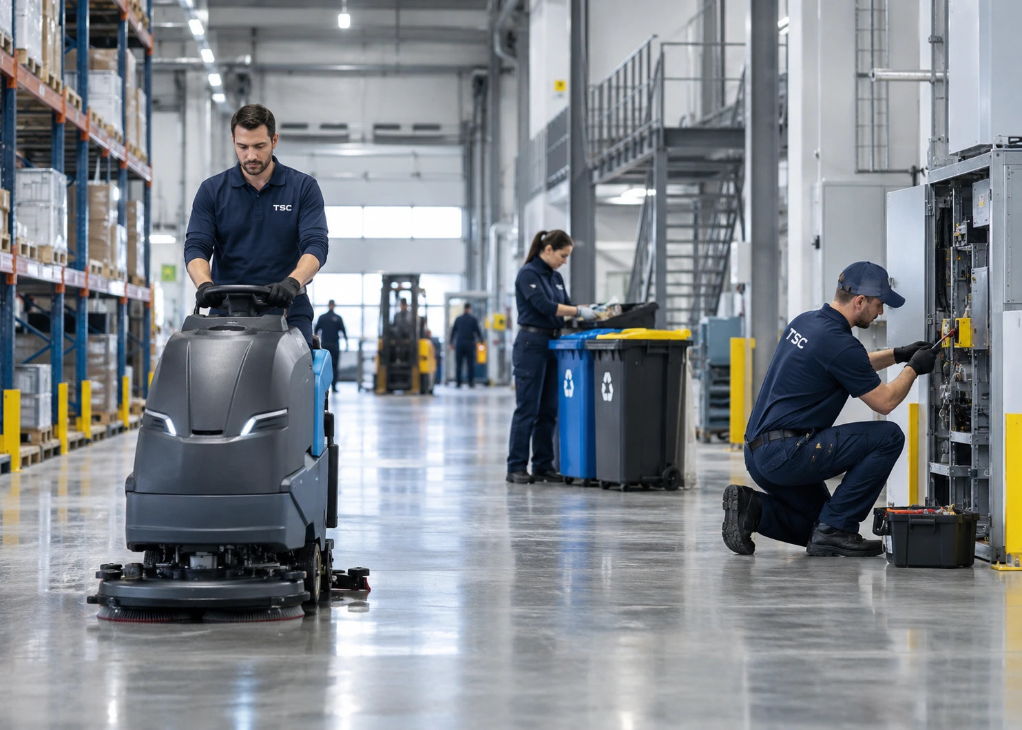 Echipă TSC într-un obiectiv industrial