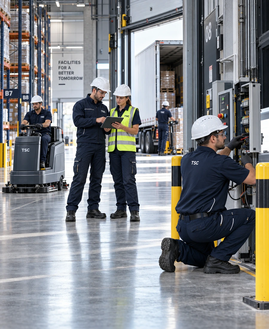 Facility support pentru construcții industriale și logistice