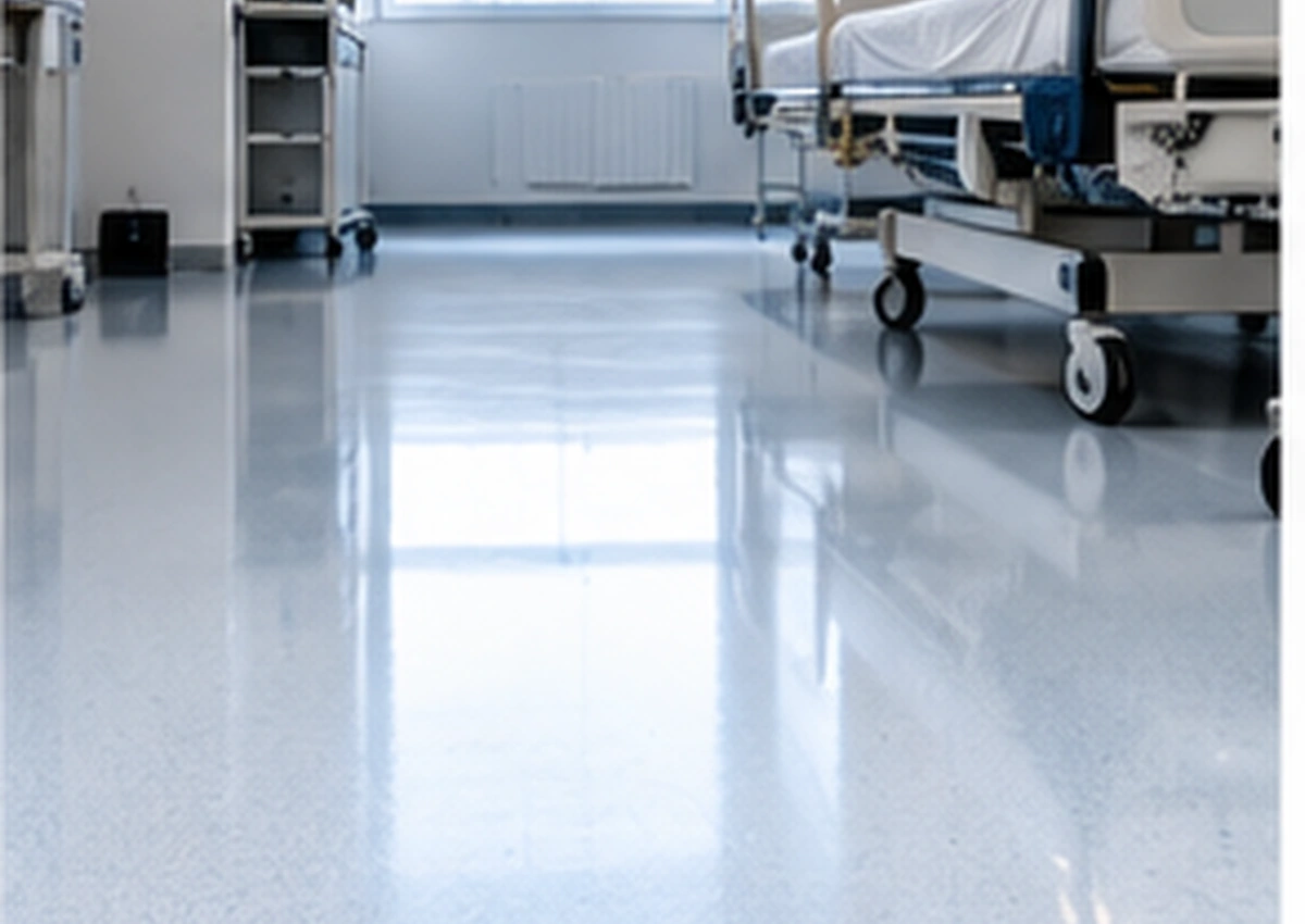 Pardoseală PVC medical după decapare și protecție
